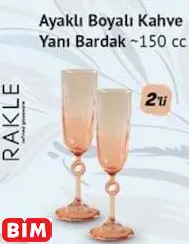 RAKLE AYAKLI BOYALI KAHVE YANI BARDAK